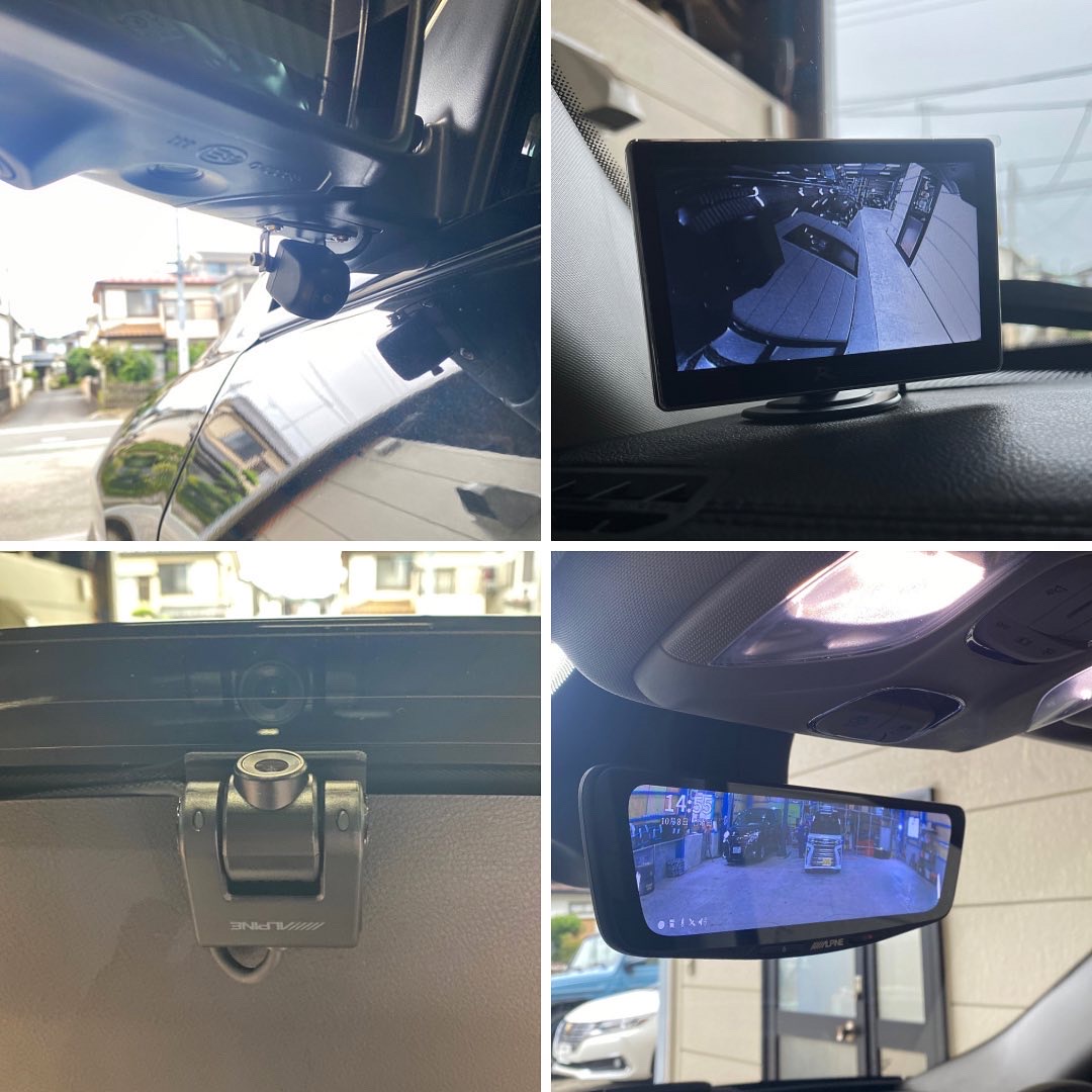 「ジープ コマンダー」ルームモニターミラー型ドラレコ取付／リバースチャイム取付／地デジTVチューナー取付／ミラーリングキット取付／サイド